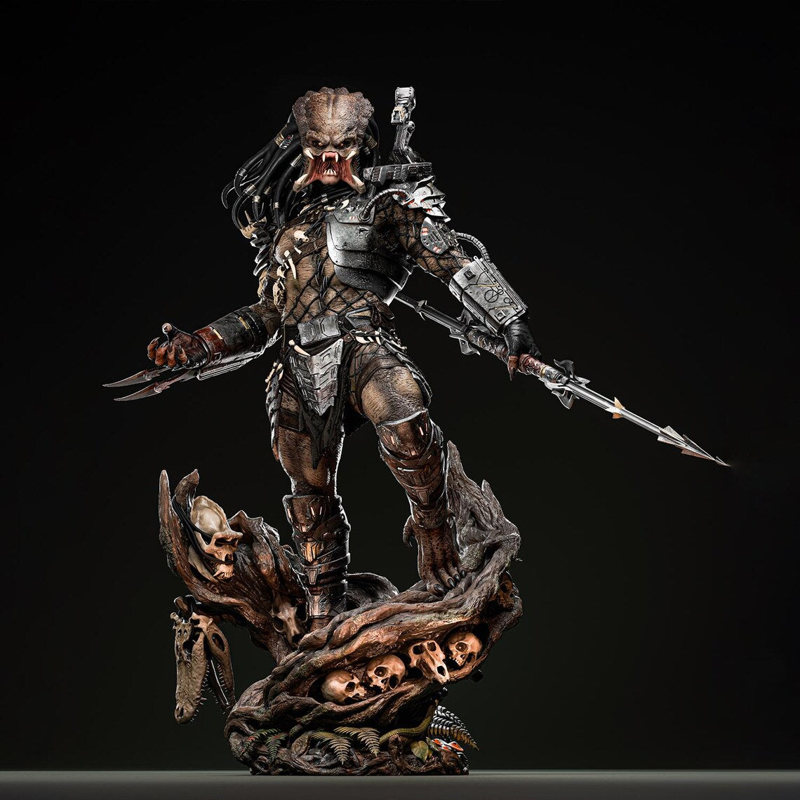 Interstellar Trophy Hunter Garage Kit - Galactic Predator Alien Statue 1:6 Scale - 3D Printed Sci-Fi Warrior Resin Figure