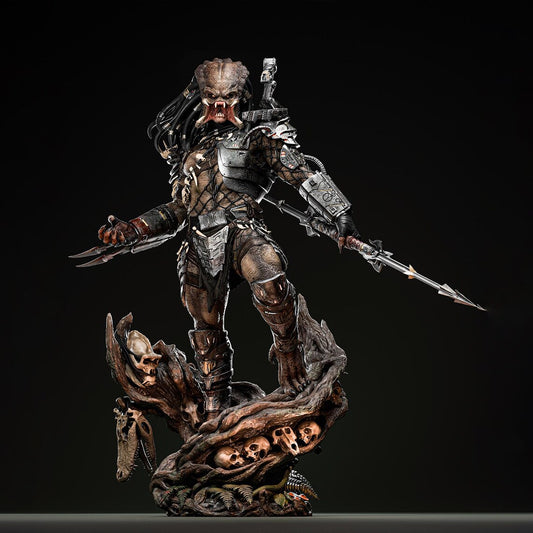 Interstellar Trophy Hunter Garage Kit - Galactic Predator Alien Statue 1:6 Scale - 3D Printed Sci-Fi Warrior Resin Figure