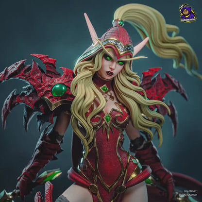 Crimson Shadow Garage Kit - Sovereign Elf Assassin Statue 1:8 Scale - 3D Printed Deadly Elven Resin Figure