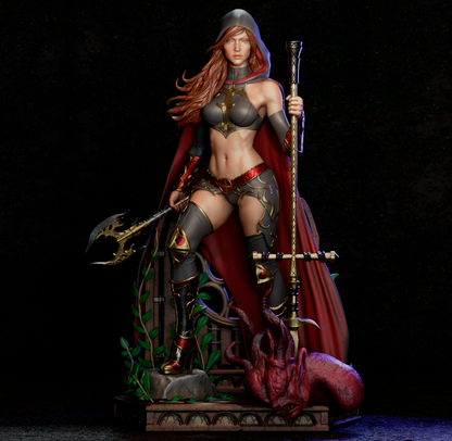 Heilige Magdalena Garage Kit - Düstere Fantasy-Sammlerstatue im Maßstab 1:6 - 3D-gedruckte CA3D Harzfigur