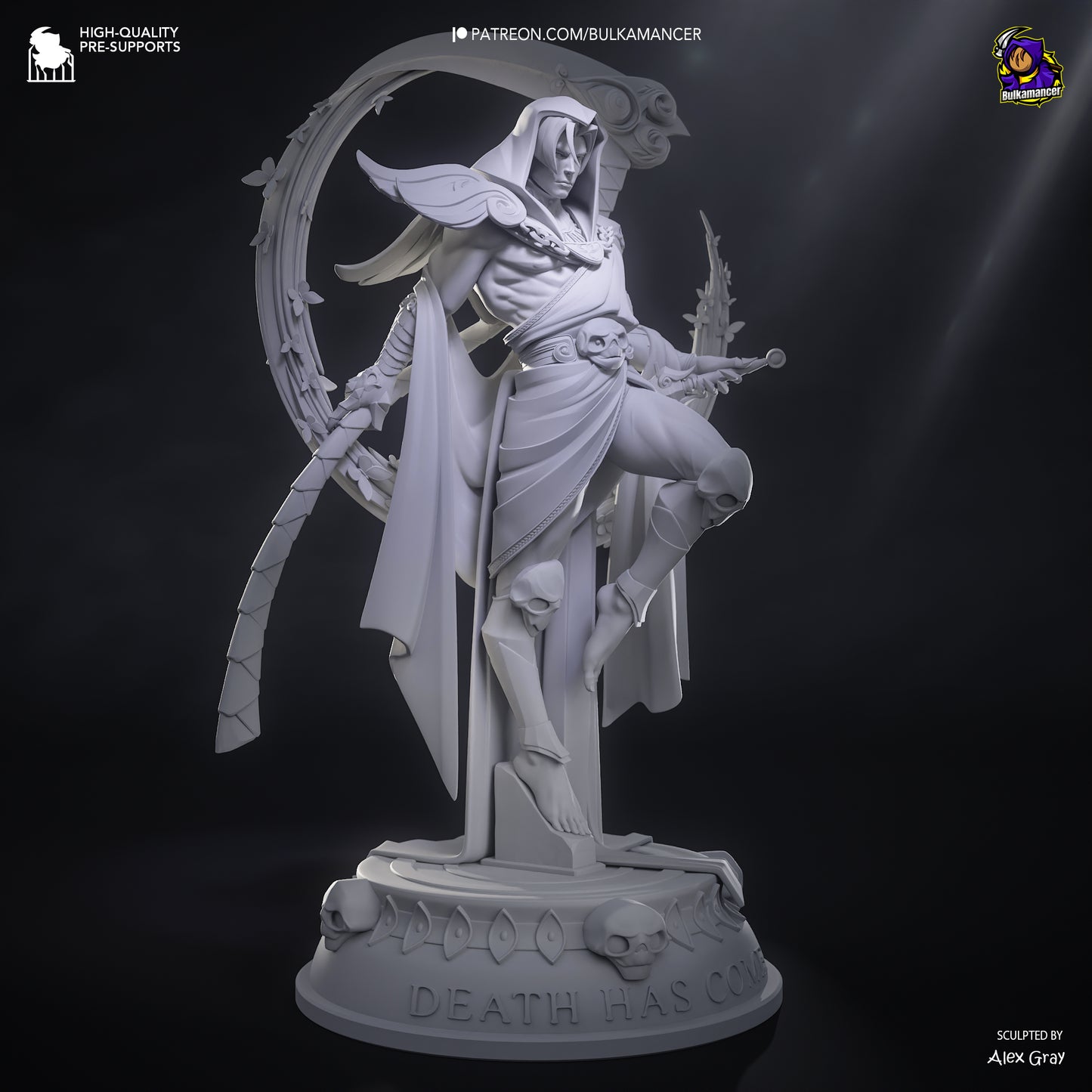Spectral Reaper Garage Kit - Soul Harvest Statue 1:8 Scale - 3D Printed Underworld Sentinel Resin Figure